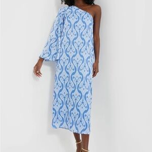 TUCKERNUCK - HYACINTH HOUSE
One Shoulder Blue Geometric Luna Dress - XXS